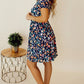 Short Sleeve A-line Floral Dress