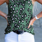 Leopard Print Crew Neck Tank Top