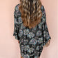 Floral Print Lapel Collar Loose Shirt Mini Dress