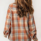 Plaid Pattern Sherpa Lined Hooded Shacket