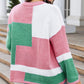 Colorblock Drop Shoulder Bell Sleeve Sweater