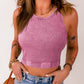 Ribbed Mineral Wash Racerback Cropped Tank Top