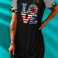 America-Flag LOVE Short Sleeve T-Shirt Dress