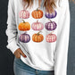 Thanksgiving Halloween Pumpkin Graphic Pullover Sweatshirt