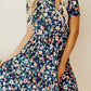 Short Sleeve A-line Floral Dress