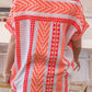 Geometric Striped Buttoned Short Sleeve Shirt