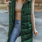 Hooded Long Quilted Vest Coat