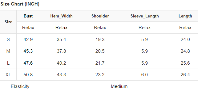 USA Lettering Patch Notched Neck Loose Tee