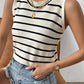 Striped Round Neck Sweater Vest