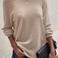 Solid Waffle Knit Raglan Sleeve Top