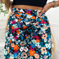 Floral Print Twisted High Waist Bodycon Mini Skirt