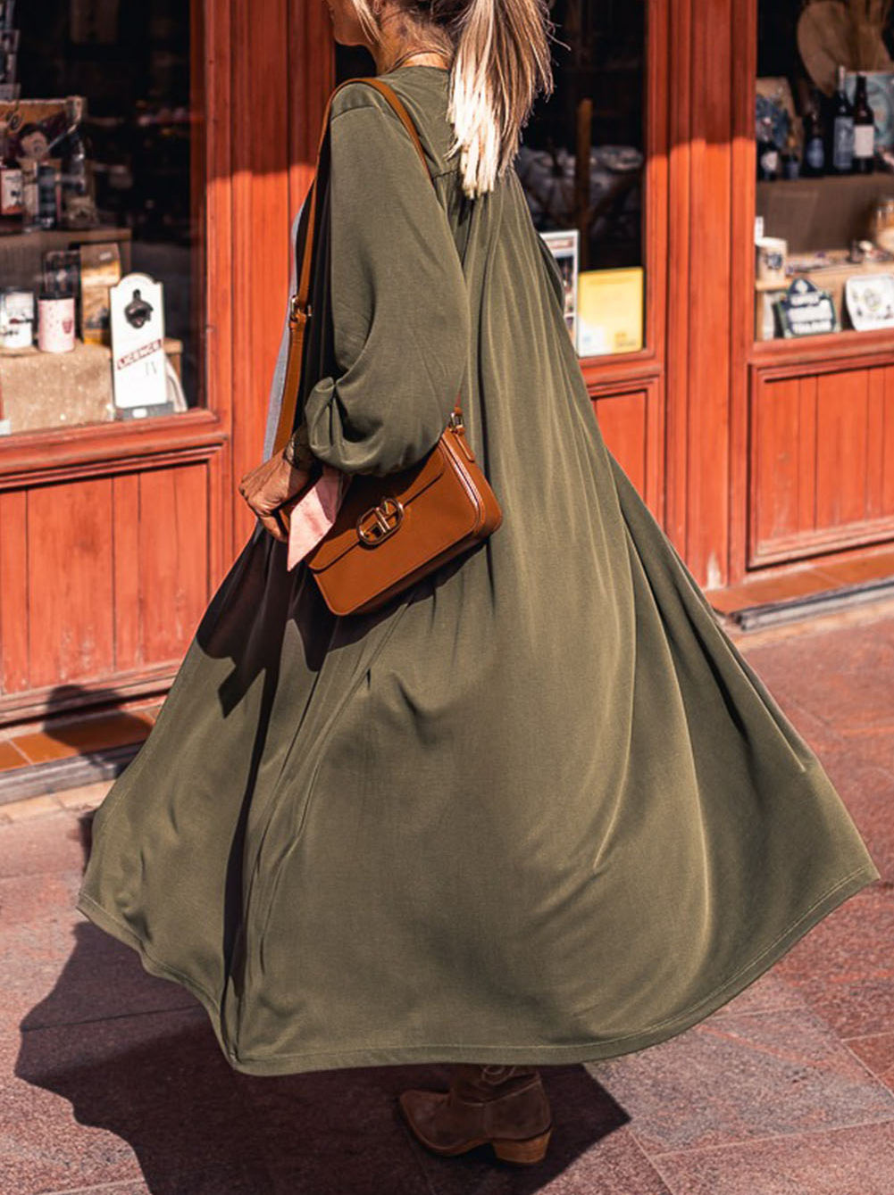 Lightweight Long Sleeve Open Front Duster Cardigan