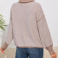 Contrast Ribbed Turtleneck Sweater