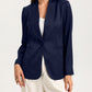 Collared Neck Single Breasted Blazer with Pockets