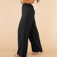Textured High Waist Wide Leg Plus Size Pants