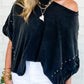 Wash Studded Batwing Sleeve Oversized Top