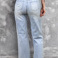 Vintage Light Wash Distressed Flare Jeans