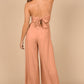 Spaghetti Straps Backless Knot Wide-Leg Jumpsuit