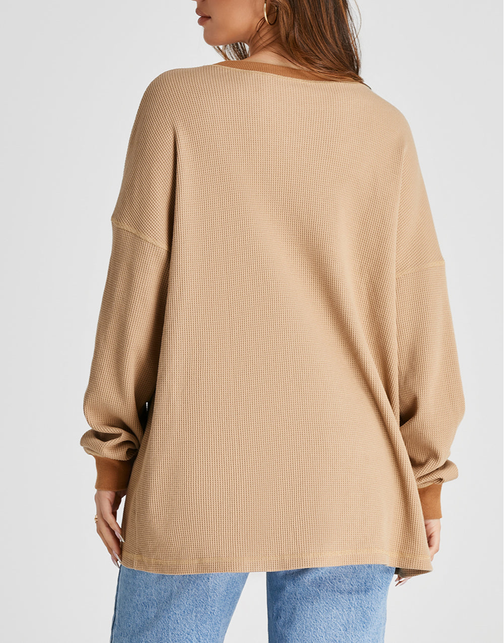 Thermal Pullover Loose Sweatshirt