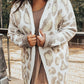 Plus Size Leopard Pattern Cardigan