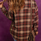 Plaid Zip Up Chest Pocket Shacket