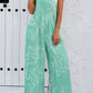 Printed Bib Wide Leg Overalls