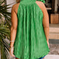 Asymmetrical Neck Knotted Plus Size Pleated Tank Top