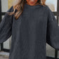 Ribbed Corded Oversized Sweatshirt