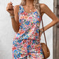 Floral Print Tank and Shorts Lounge Set