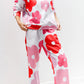 Floral Print Pullover Top Sweatpants Lounge Set