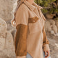 Sherpa Colorblock Flap Pocket Jacket