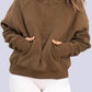 Kangaroo Pocket Half Zipper Loose Fit Hoodie