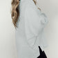 Oversized Flap Pockets Button Collared Sweatshirt