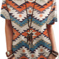 Beige Western Aztec Print Short Sleeve Top