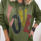 LOVE Letter Graphic Drop Shoulder Oversize Hoodie