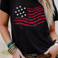 American Flag Graphic Crew Neck T Shirt