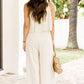 Sleeveless Ankle Length Wide Leg Jumpsuit