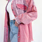 Retro Distressed Houndstooth Patchwork Denim Jacket