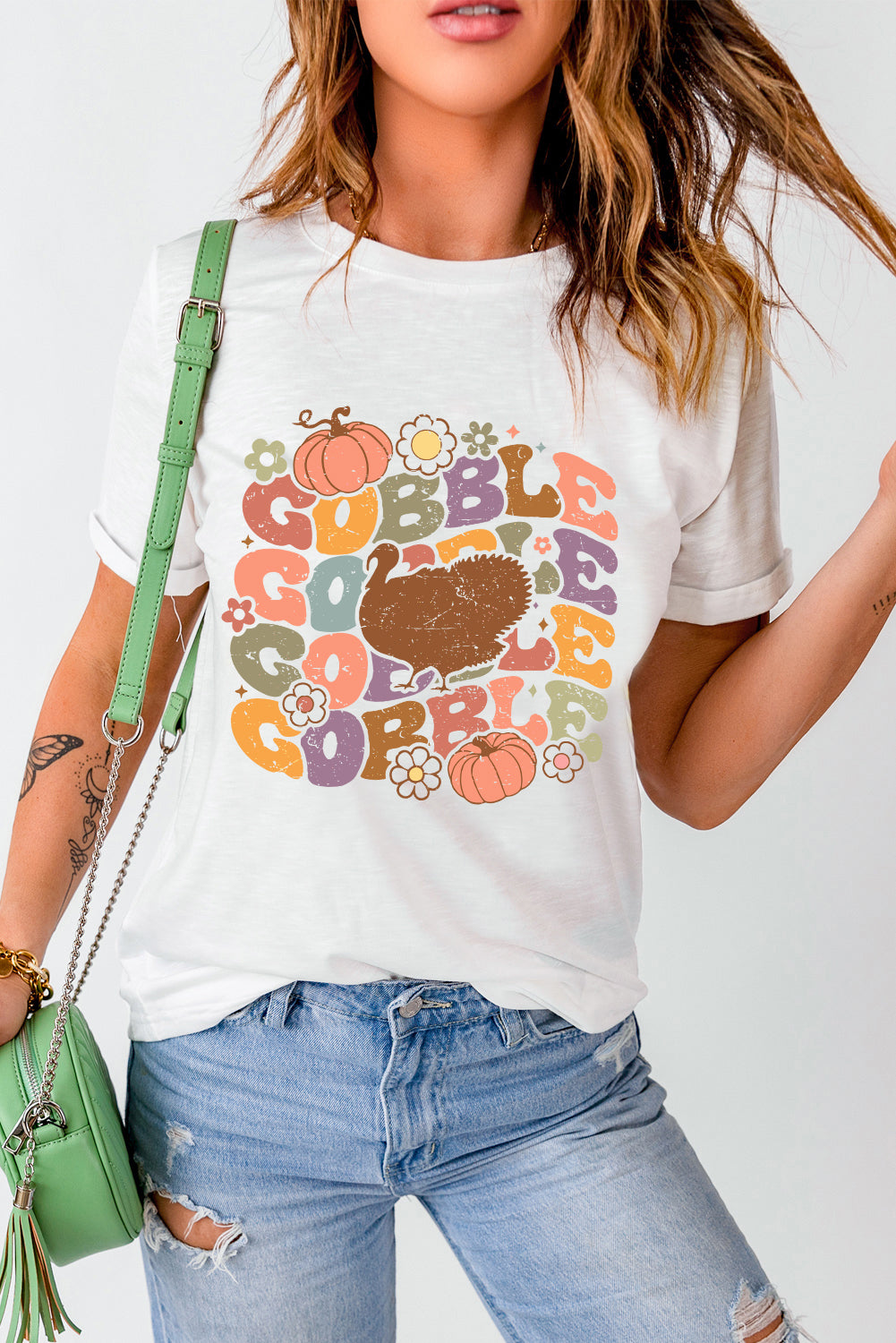 Thanksgiving GOBBLE Turkey Graphic Tee