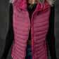 Plush Collared Quilted Zipped Puffer Vest