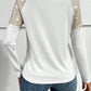 Sequin Patch Chest Pocket Raglan Sleeve Top