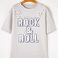 Rock & Roll Graphic Distressed Vintage Tee