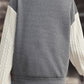 Cable Knit Sleeves Crew Neck Sweatshirt