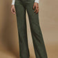 High Waist Square Pockets Corduroy Pants