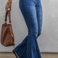 Blue Burn Distressed Rae Hem Bell Bottom Jeans