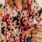 Floral Print Button Up Casual Shirt