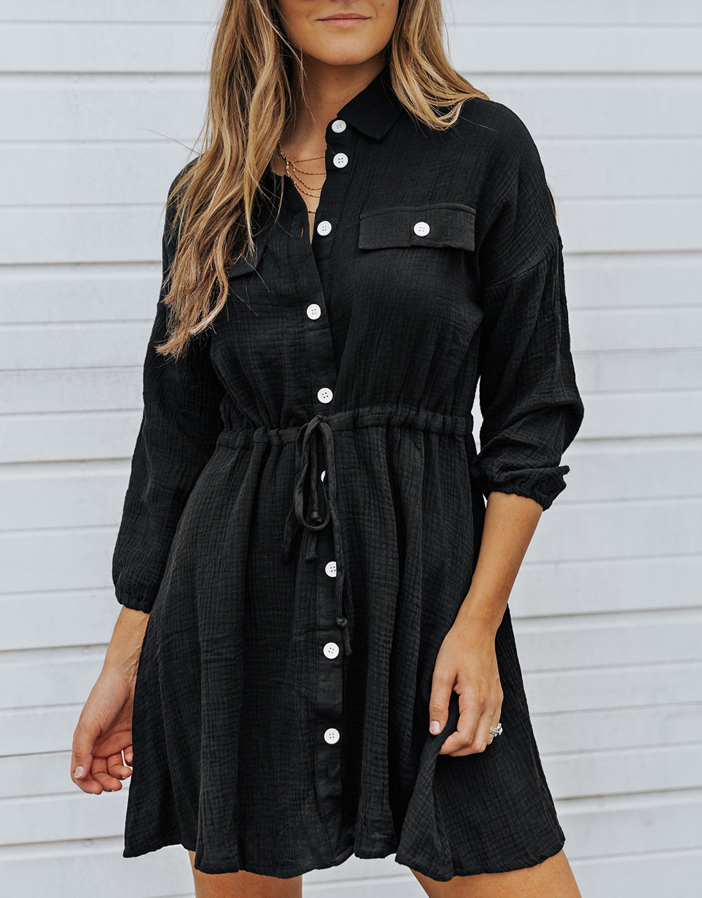 Black Tunic Shirt Dress