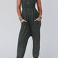 Smocked Ruffled Straps High Waist Sleeveless Jumpsuit