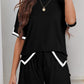 Contrast Trim Tee and Shorts Set