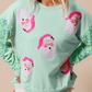 Sequined Santa Claus Long Sleeve Christmas Sweatshirt